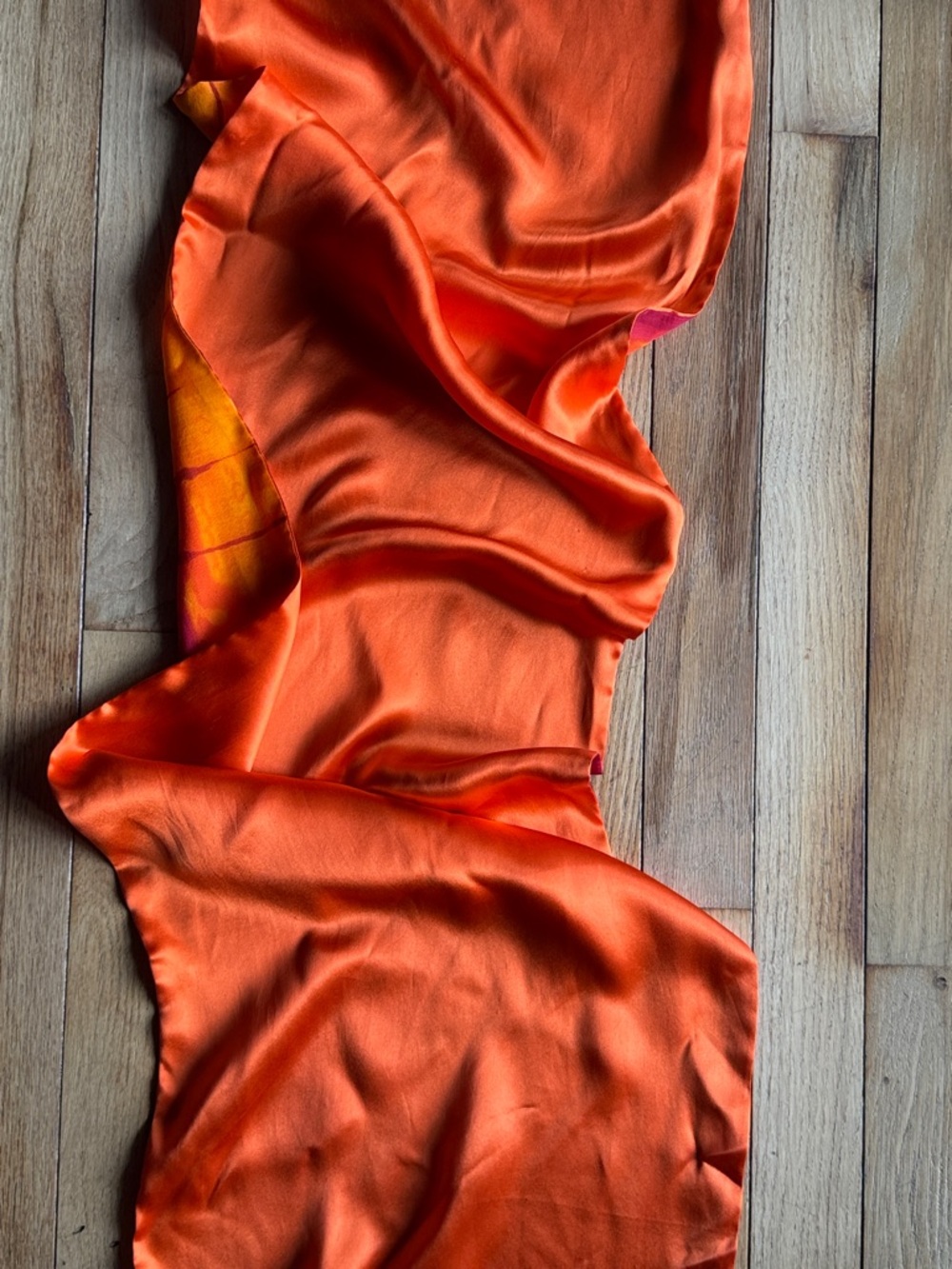 Larioseta Italian Silk Scarf Sacral Root Chakra - Picture 8 of 9